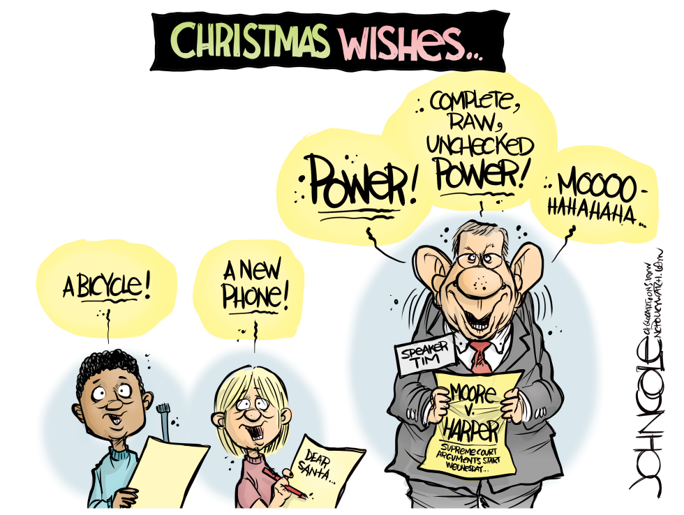 NORTH CAROLINA Tim Moore's Christmas wish