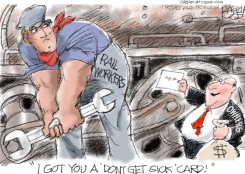 RAIL WORKERS by Pat Bagley