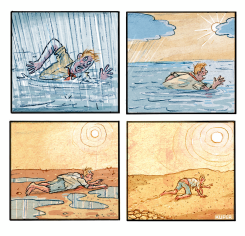FLOODS AND DROUGHT by Peter Kuper