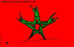 MOROCCO TEAM IN WORLD CUP by Emad Hajjaj