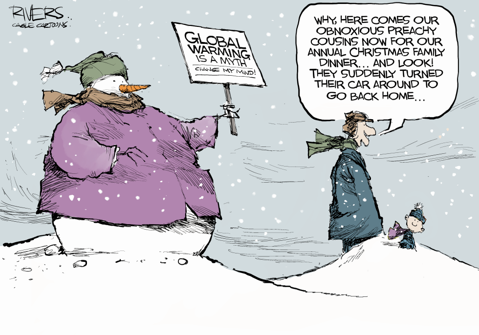 Climate change snowman
