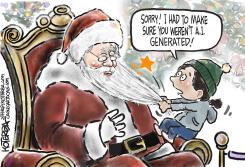 REAL SANTA OR A.I. GENERATED? by Jeff Koterba