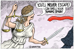 JUSTICE PURSUES TRUMP by Monte Wolverton
