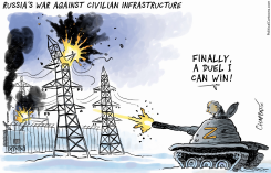 RUSSIA'S WAR AGAINST CIVILIAN INFRASTRUCTURES by Patrick Chappatte