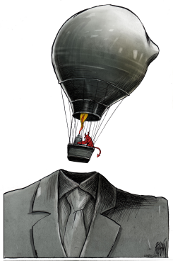 THE HEAD OF THE POLITICIAN by Angel Boligan