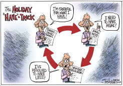 HOLIDAY TRICK by Joe Heller