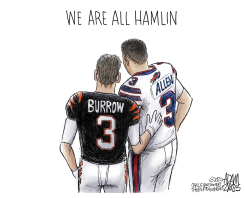 BILLS' DAMAR HAMLIN by Adam Zyglis