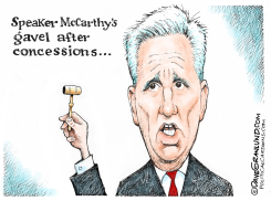 SPEAKER MCCARTHY GAVEL by Dave Granlund