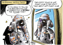 GOP FIGHT CLUB by Dave Whamond