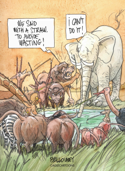 DROUGHT WILD ANIMALS by Pierre Ballouhey
