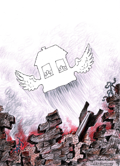 SHELLING BY RUSSIAN MISSILES CITY OF DNIPRO by Vladimir Kazanevsky