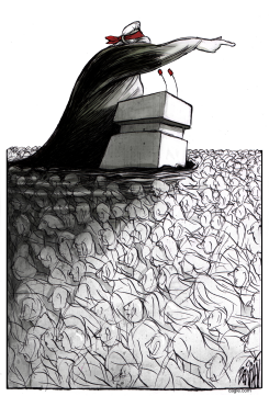 MIGRATION AND BLIND SPEECH by Angel Boligan