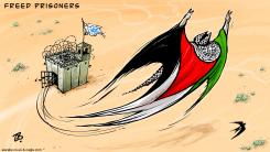 FREED PRISONERS  by Emad Hajjaj