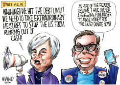 DEBT CEILING WARNING by Dave Whamond