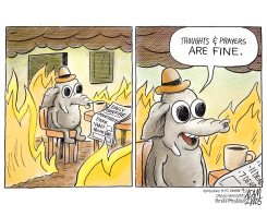 ENGULFED IN GUNFIRE by Adam Zyglis