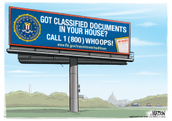 FBI CLASSIFIED DOCS BILLBOARD by R.J. Matson