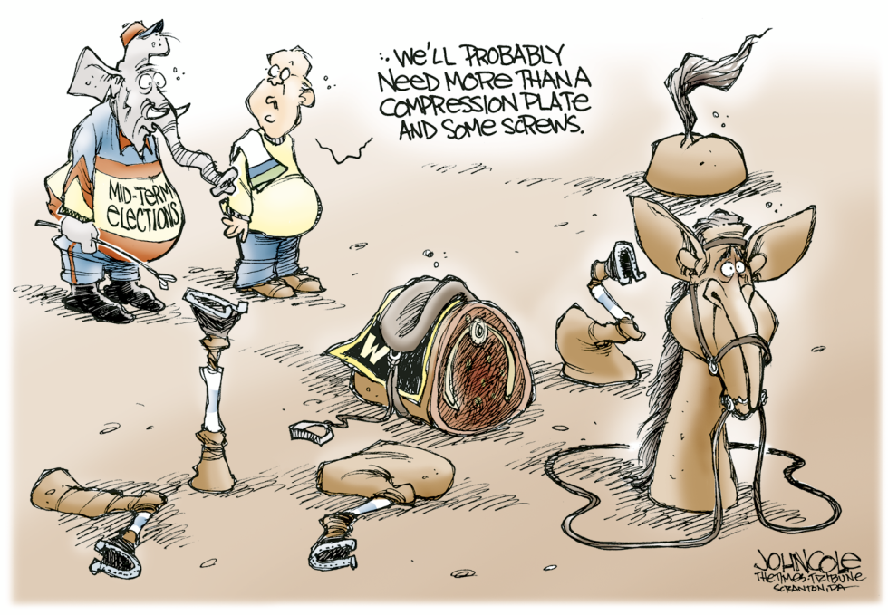 Bush breaks down -- color