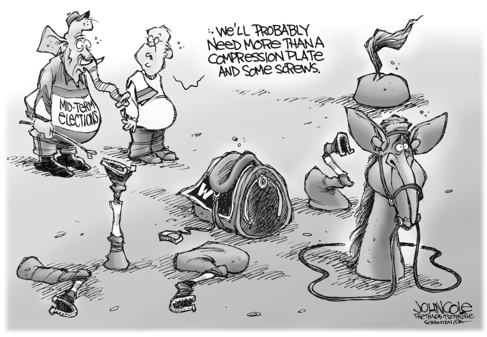 Bush breaks down