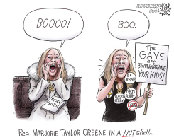 GREENE IN A NUTSHELL by Adam Zyglis