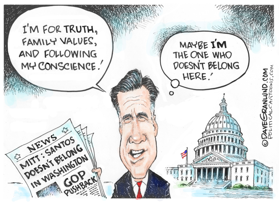 Mitt Romney confronts Santos