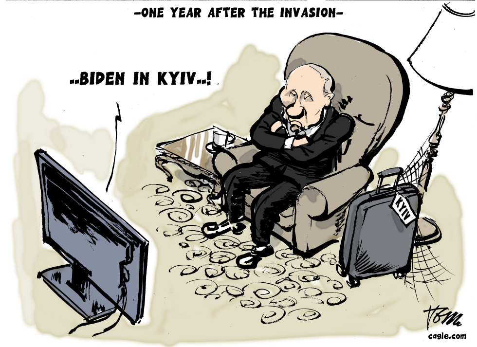 Putin watches report of Biden arrival in Kyiv