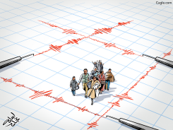 EARTHQUAKES & CIVILIANS by Osama Hajjaj