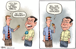 BUTTIGIEG TRAIN WRECK by Rick McKee