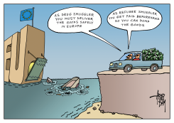 SMUGGLERS AND REFUGEES by Arend van Dam