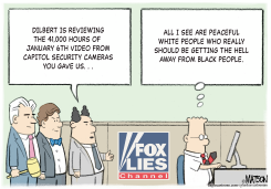 DILBERT FINDS WORK AT FOX NEWS by R.J. Matson