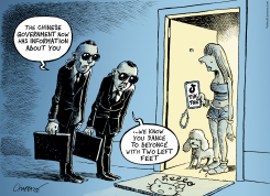 TIKTOK, A CHINESE SECRET AGENT by Patrick Chappatte