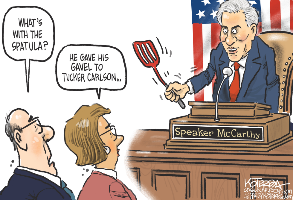 Kevin McCarthy and Tucker Carlson