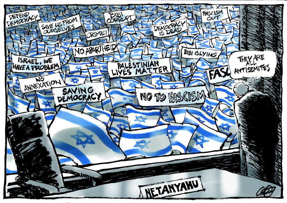 Israelis demonstrate against Netanyahu