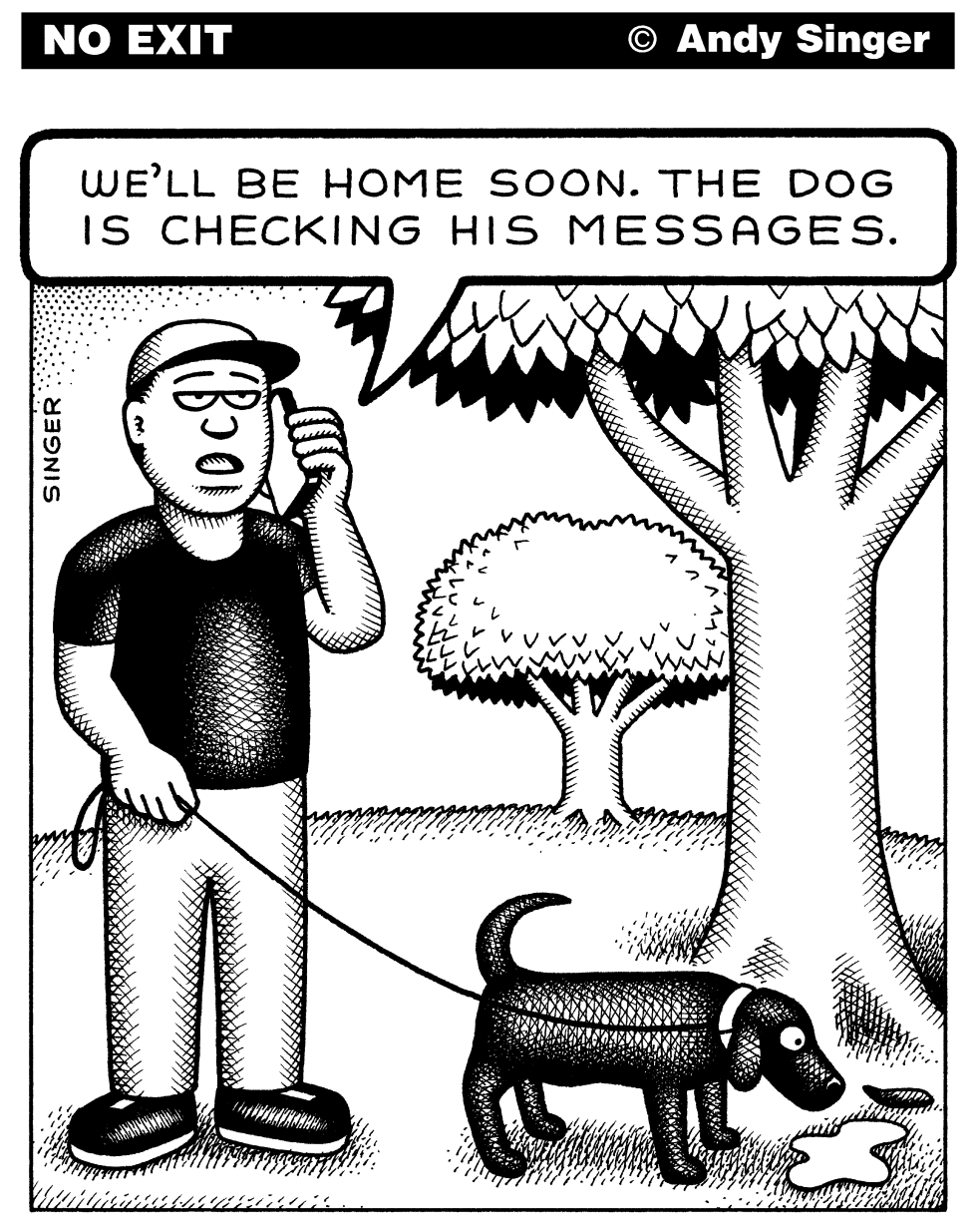 Dog Checks Messages