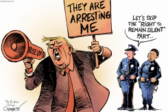 TRUMP TO BE ARRESTED by Patrick Chappatte