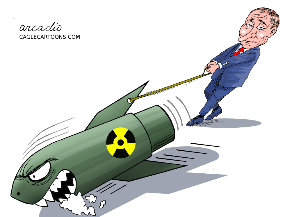 Putin with his nuclear dog.
