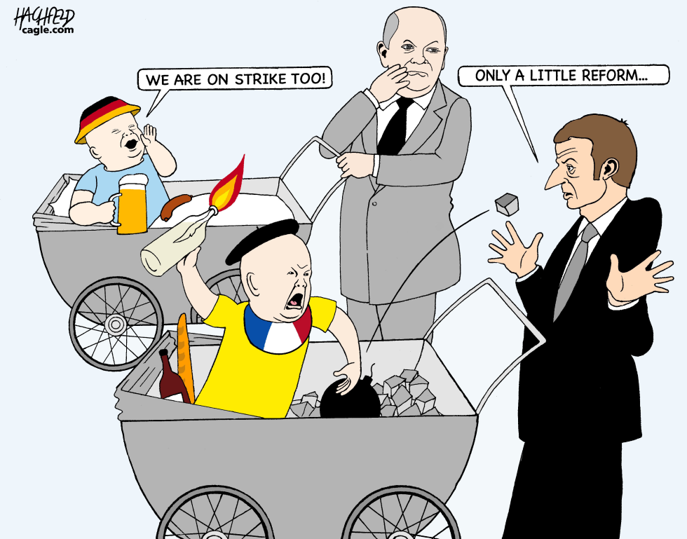 Strikes in France and Germany