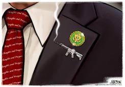 CONGRESSIONAL SMOKING LAPEL PIN GUN by R.J. Matson