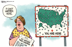 MASS SHOOTINGS YOU ARE HERE by Rick McKee