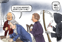 SECOND AMENDMENT'S UNWANTED SIGNER by Jeff Koterba