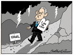 AUTHORITARIAN NETANYAHU by Bob Englehart