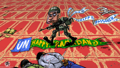 ISRAELI POLICE STORMS AL-AQSA MOSQUE  by Emad Hajjaj