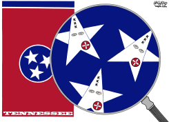 STRANGE STARS ON TENNESSEE FLAG by Rainer Hachfeld