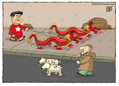 XI JINPING GOES FOR A WALK by Nikola Listes