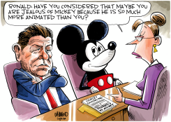 DESANTIS AND DISNEY COUPLES THERAPY by Dave Whamond
