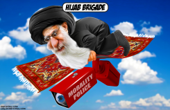 IRAN HEADSCARF POLICE by Bart van Leeuwen