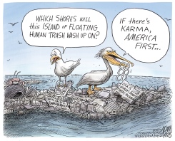 PLASTIC POLLUTION by Adam Zyglis