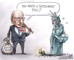 FOX NEWS DEFAMATION by Adam Zyglis