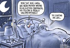 MY PILLOW IS UNCOMFORTABLE  by Jeff Koterba