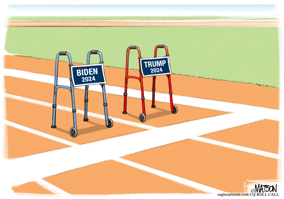 At The Biden Trump 2024 Starting Line