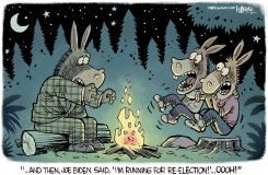 BIDEN ANNOUNCES 2024 BID by Rick McKee